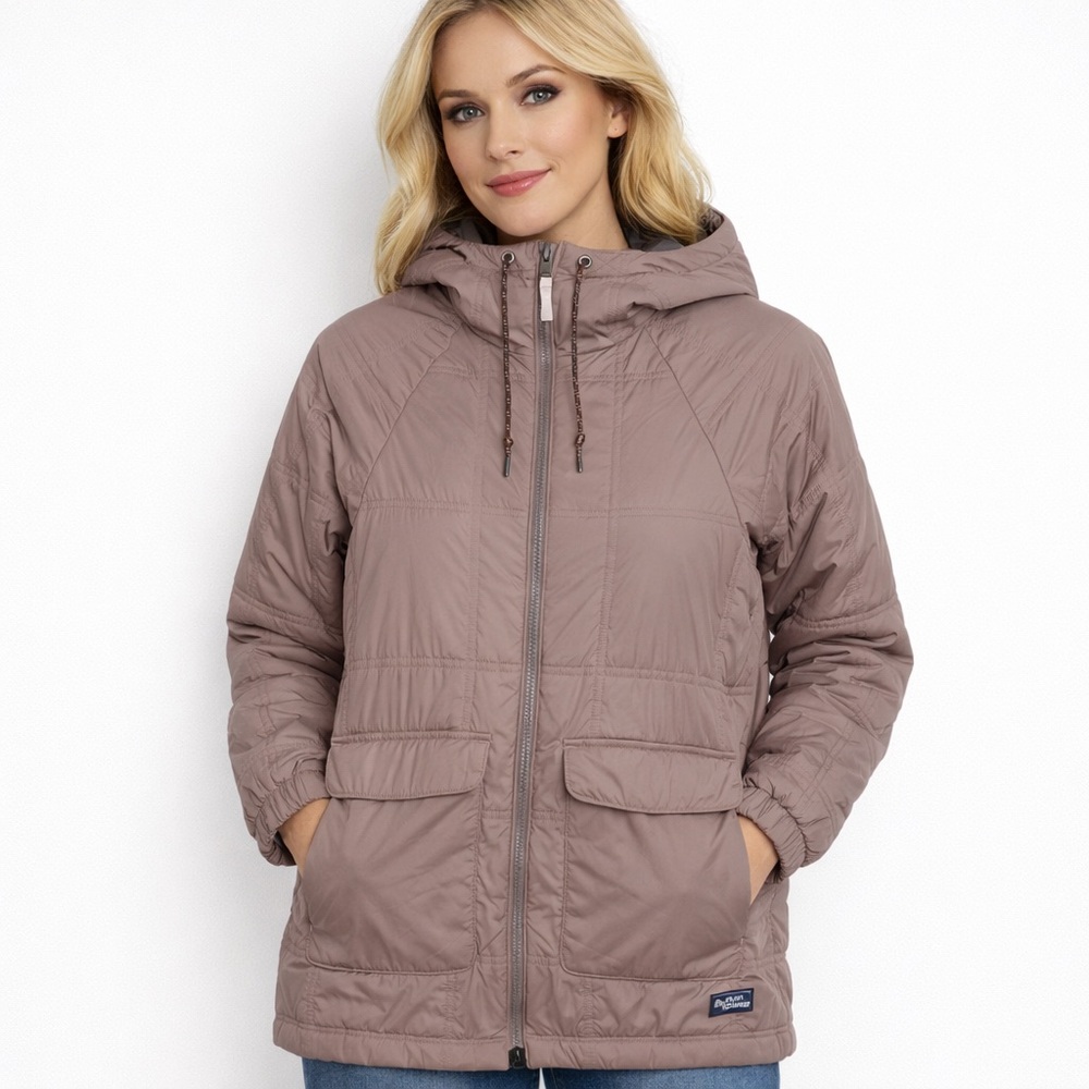 Patagonia Hooded Quilted Utility Jacket Dusty Rose Pink XS Womens Gorpcore